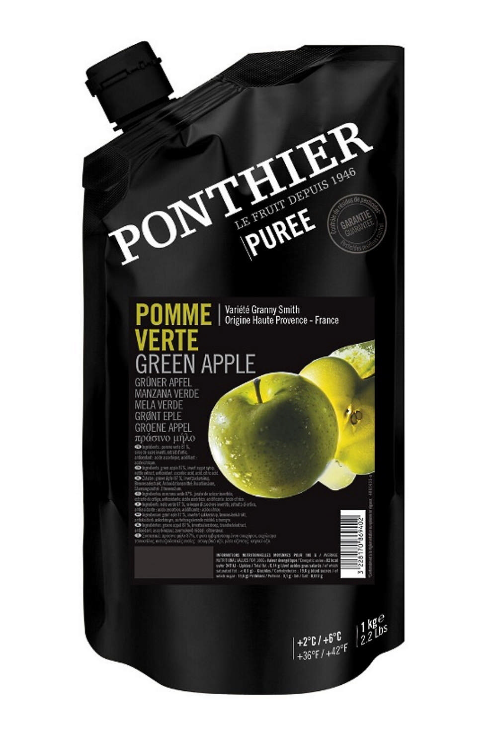 Ponthier Frugtpuré Green Apple, 1kg