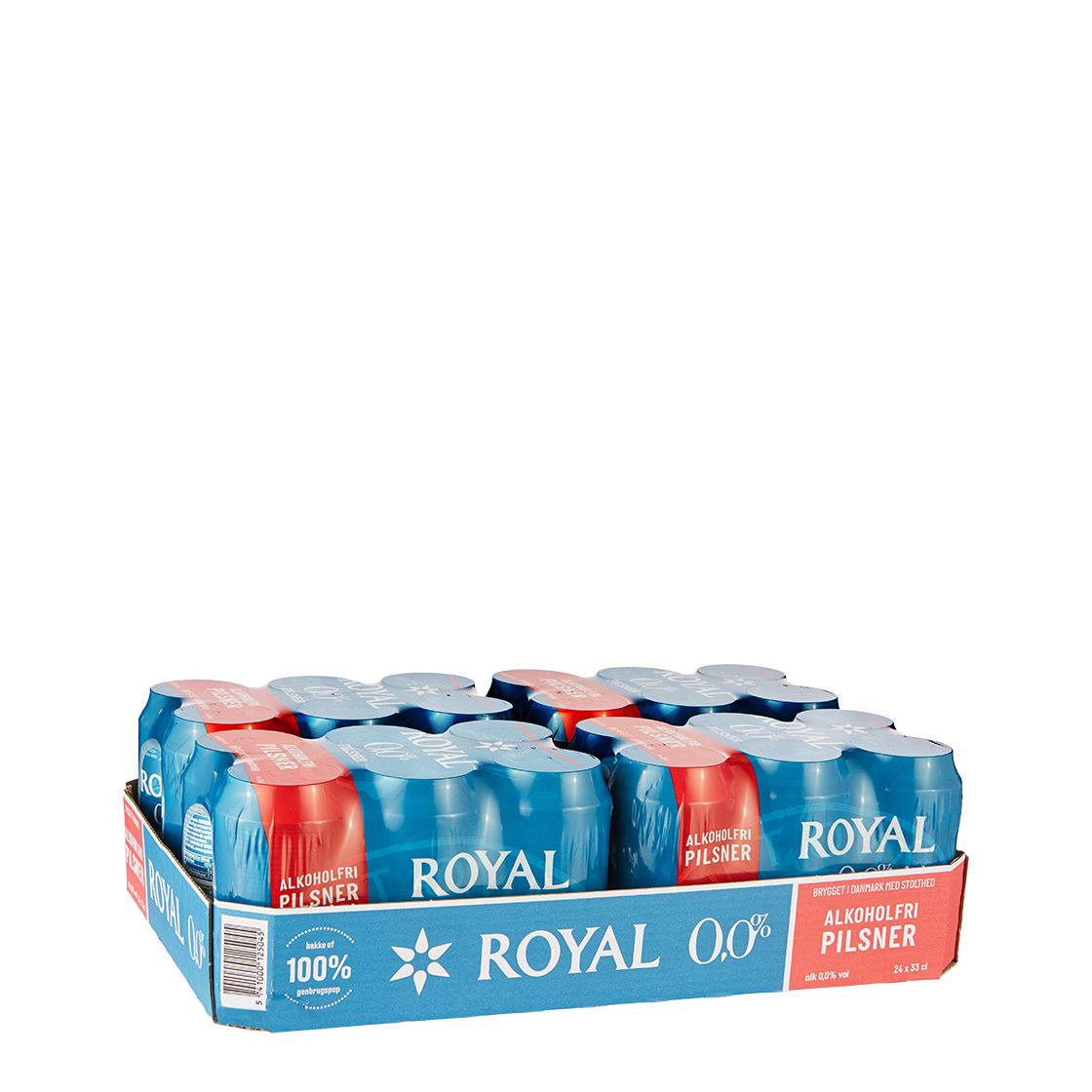 Royal Pilsner 0,0%, Dåse (24x33cl +pant)