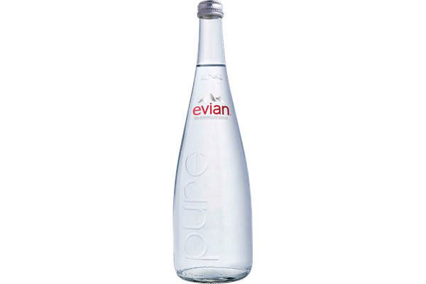 Kildevand Evian u/brus (12x75cl +pant)