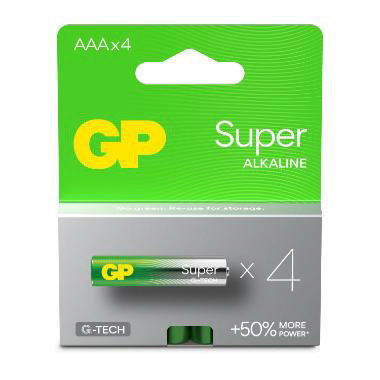 Batteri AAA, GP Super (4 stk/pk)