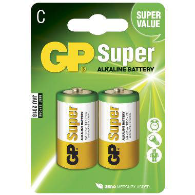 Batteri C, Premium Alkaline (2 stk/pk)