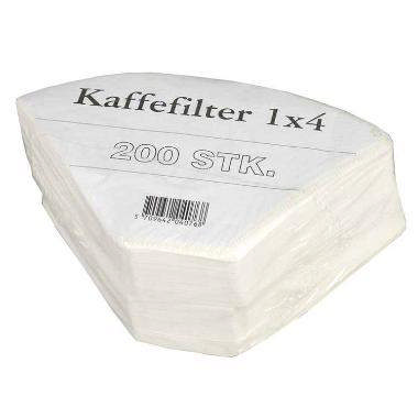 Kaffefilter, 1x4, Hvid (200 stk/pk)