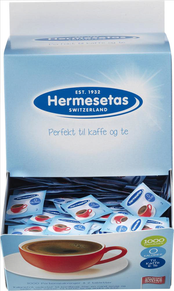 Sødemiddel, Portionsposer, 2stk (1000 stk/ks)