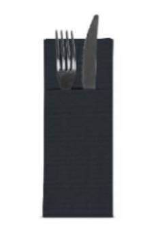 Servietter, 40x32 Airlaid TableSMART(50stk/pk)Sort