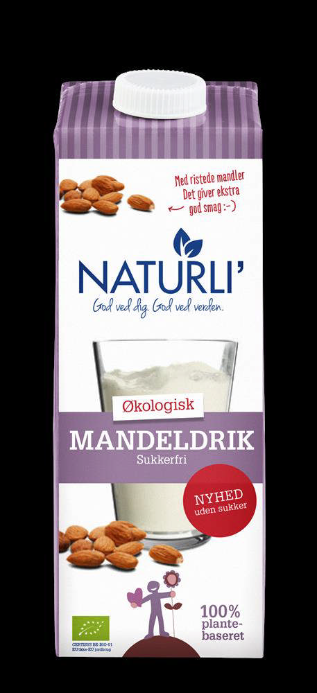 Mandeldrik, 0% Sukker (8x1L), ØKO