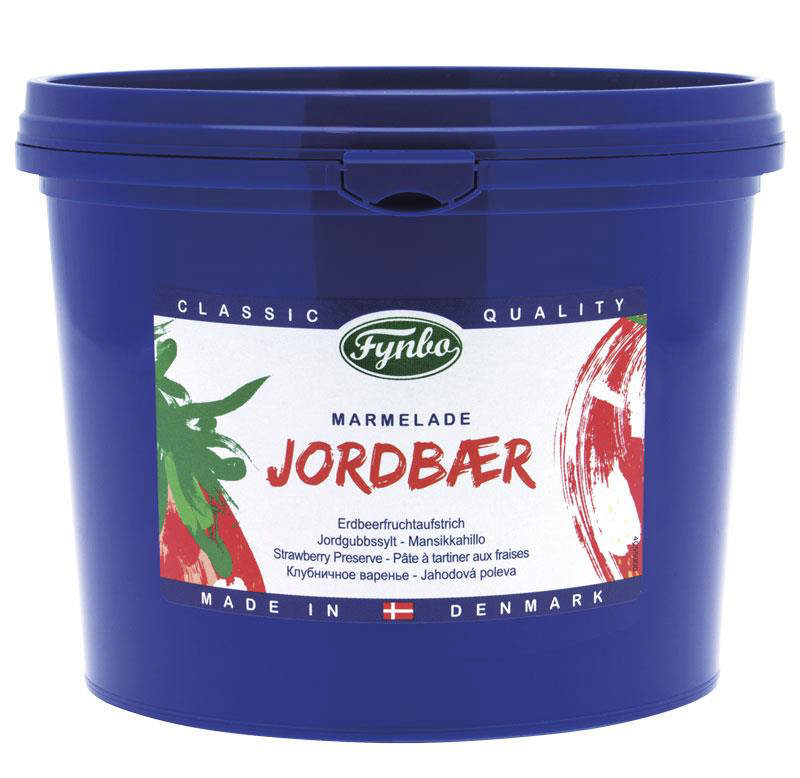 Marmelade, Jordbær, 800gr (Blå Spand)