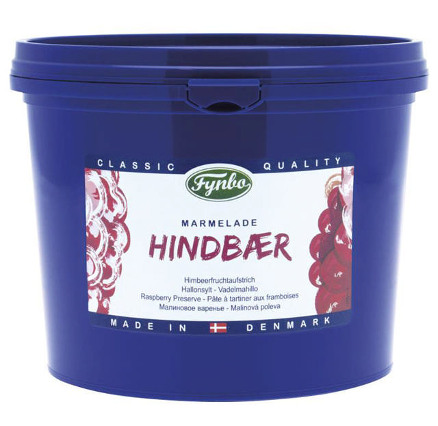 Marmelade Hindbær, 800gr (Blå Spand)